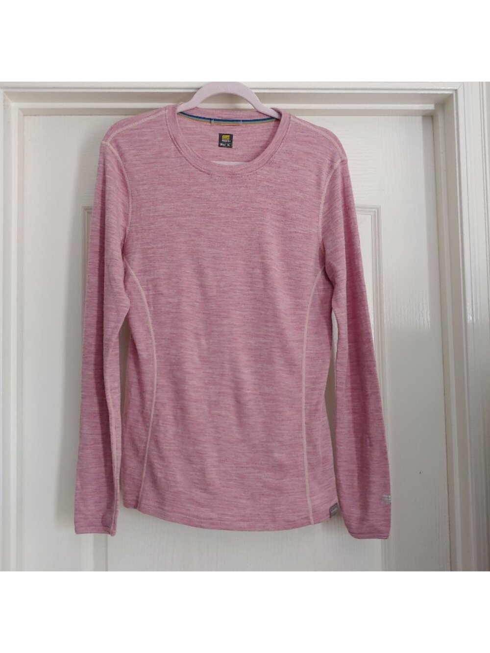 MERIWOOL Merino Wool 250 Base Layer Hiking Outdoor Pink Heather Thermal XL